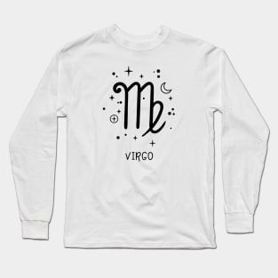 Virgo Celestial Zodiac Sign Symbol Long Sleeve T-Shirt